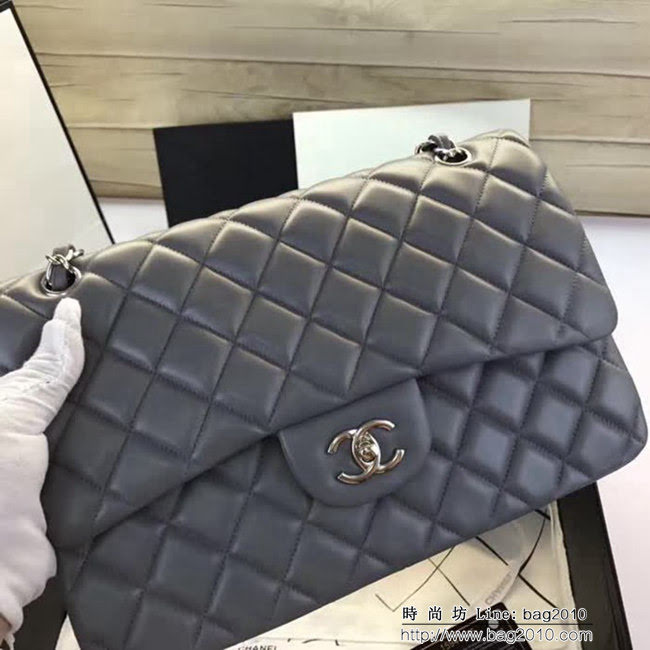 香奈兒CHANEL 升級版A1113全新經典小羊皮金銀鏈條單肩斜挎包 DSC1765